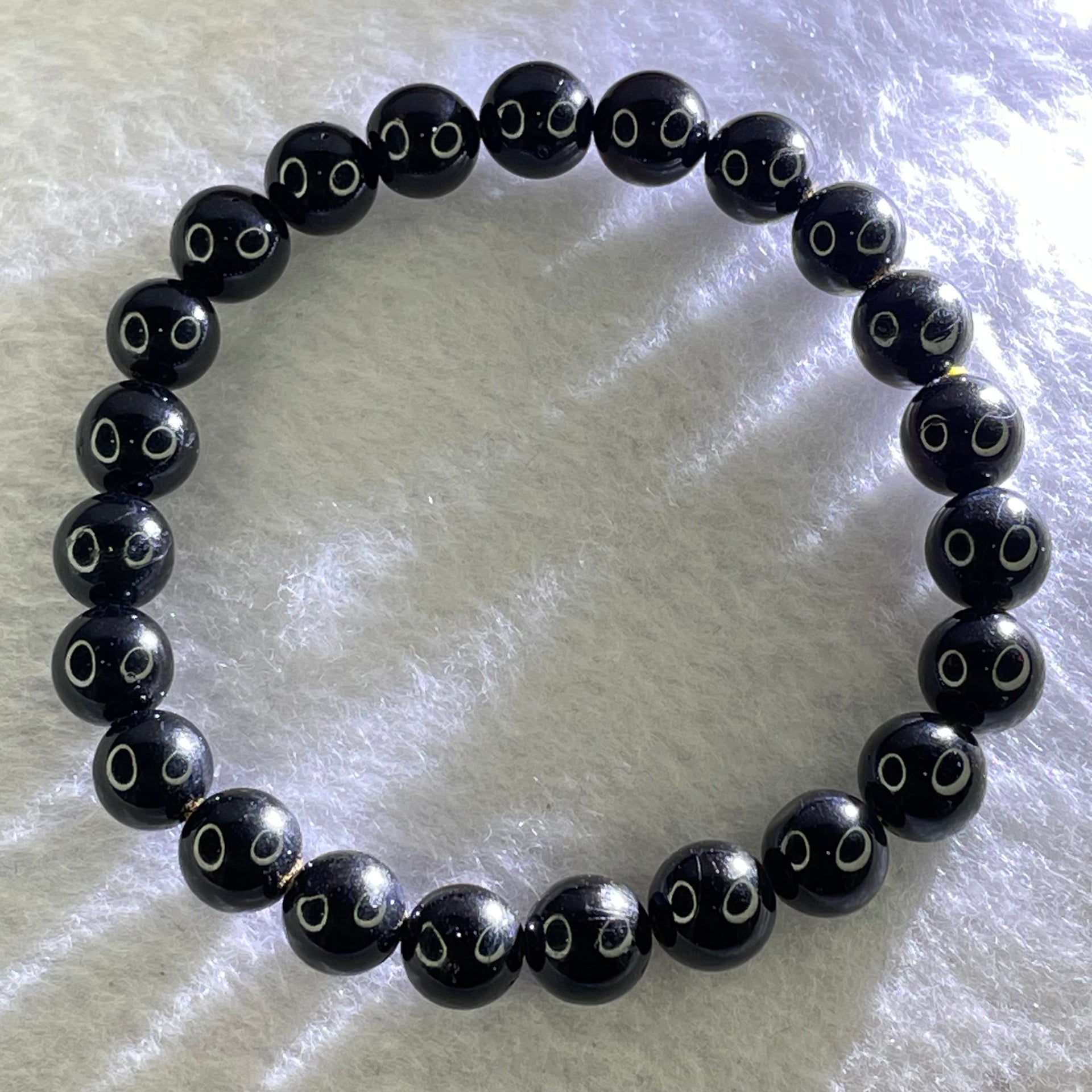 Natural Black Gold King Amber Beads Bracelet 天然黑金翁王琥珀手链 7.54g 16cm 8.5mm 23 Beads - Huangs Jadeite and Jewelry Pte Ltd