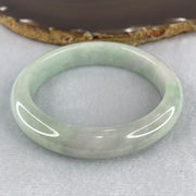 Certified Natural Type A Light Green with  Faint Lavender Patches Jadeite Bangle 62.580g Internal Diameter 58.5mm 12.5 by 9.2mm (Very Slight Internal Lines) - Huangs Jadeite and Jewelry Pte Ltd