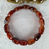 Natural Carnelian Agate Bracelet 天然红玉髓玛瑙手链 for Balancing Mind Body Spirit, Removes Negativity, Restores Hope and Enthusiasm 55.68g 18cm 19.9 by 14.9 by 8.0mm 14 pcs - Huangs Jadeite and Jewelry Pte Ltd
