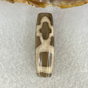 Natural Powerful Tibetan Old Oily Agate Cai Shen Dzi Bead Heavenly Master (Tian Zhu) 财神长天珠 9.35g 39.5 by 12.1mm - Huangs Jadeite and Jewelry Pte Ltd