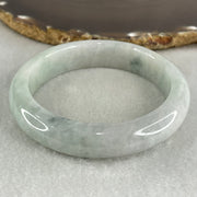 Type A Light Green Light Lavender Jadeite Bangle 65.83g Inner Diameter 57.6mm 13.5 by 9.8mm (Internal Line) - Huangs Jadeite and Jewelry Pte Ltd