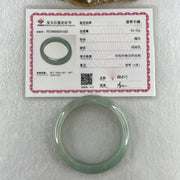 Certified Type A Natural Jelly Light Green Jadeite Bangle 62.62g Inner Diameter 58.1mm 14.4 by 8.2mm (Perfect) - Huangs Jadeite and Jewelry Pte Ltd