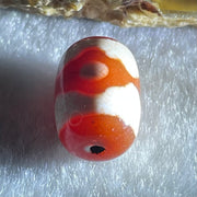 Natural Powerful Tibetan Old Oily Agate 3 Eyes Dzi Bead Heavenly Master (Tian Zhu) 三眼天诛 2.41g 14.5 by 10.1mm - Huangs Jadeite and Jewelry Pte Ltd