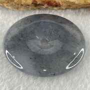 Type A Semi Icy Wuji Grey with Lavender Jadeite Ping An Kou Pendant 13.82g 35.3 by 5.4mm - Huangs Jadeite and Jewelry Pte Ltd