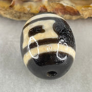 Natural Powerful Tibetan Old Oily Agate Sky Door Serenity 1 Eye Dzi Bead Heavenly Master (Tian Zhu) 一眼天诛 7.89g 20.6 by 16.4mm - Huangs Jadeite and Jewelry Pte Ltd