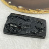 Type A Partial Translucent Black Omphasite Jadeite Guan Gong Pendent A货部分半透明黑色绿辉石翡翠关公吊坠 33.24g 62.8 by 43.5 by 8.2 mm - Huangs Jadeite and Jewelry Pte Ltd