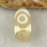 Natural Powerful Tibetan Old Oily Agate 3 Eyes Dzi Bead Heavenly Master (Tian Zhu) 三眼天诛 3.05g 20.0 by 10.1mm - Huangs Jadeite and Jewelry Pte Ltd