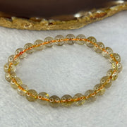 Natural Golden Rutilated Quartz Beads 天然金发水晶手链 12.90g 15cm 7.4mm 26 Beads - Huangs Jadeite and Jewelry Pte Ltd