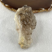 Natural Smoky Quartz Rough Irregular Shape Display in Wooden Stand 178.74g 62.1 by 58.2 by 100.0mm - Huangs Jadeite and Jewelry Pte Ltd
