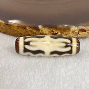 Natural Powerful Tibetan Old Oily Agate Water Lines 8 Eyes Dzi Bead Heavenly Master (Tian Zhu) 水纹八眼天诛 9.56g 38.4 by 12.6mm - Huangs Jadeite and Jewelry Pte Ltd