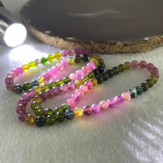 Very Good Natural Tourmaline Crystal Beads Necklace 29.44g 54cm 5.9mm 97Beads - Huangs Jadeite and Jewelry Pte Ltd