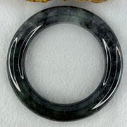 Type A Slightly Translucent to Opaque Wuji Black and Green Jadeite Bangle Internal Diameter 56.0mm 89.69g 12.5 by 13.0mm (Very Slight Internal Lines) - Huangs Jadeite and Jewelry Pte Ltd