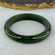 Type A Dark Full Green Jadeite Bangle Internal Diameter 56.1mm 46.59g 11.8 by 7.7mm (Very Slight Internal Line) - Huangs Jadeite and Jewelry Pte Ltd