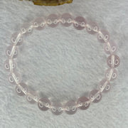 Natural Rose Quartz Beads Bracelet 天然玫瑰石英珠手链 24.05g 17cm 9.3mm 22 Beads - Huangs Jadeite and Jewelry Pte Ltd