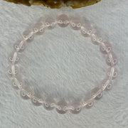 Natural Rose Quartz Beads Bracelet 天然玫瑰石英珠手链 20.43g 16cm 8.9mm 22 Beads - Huangs Jadeite and Jewelry Pte Ltd