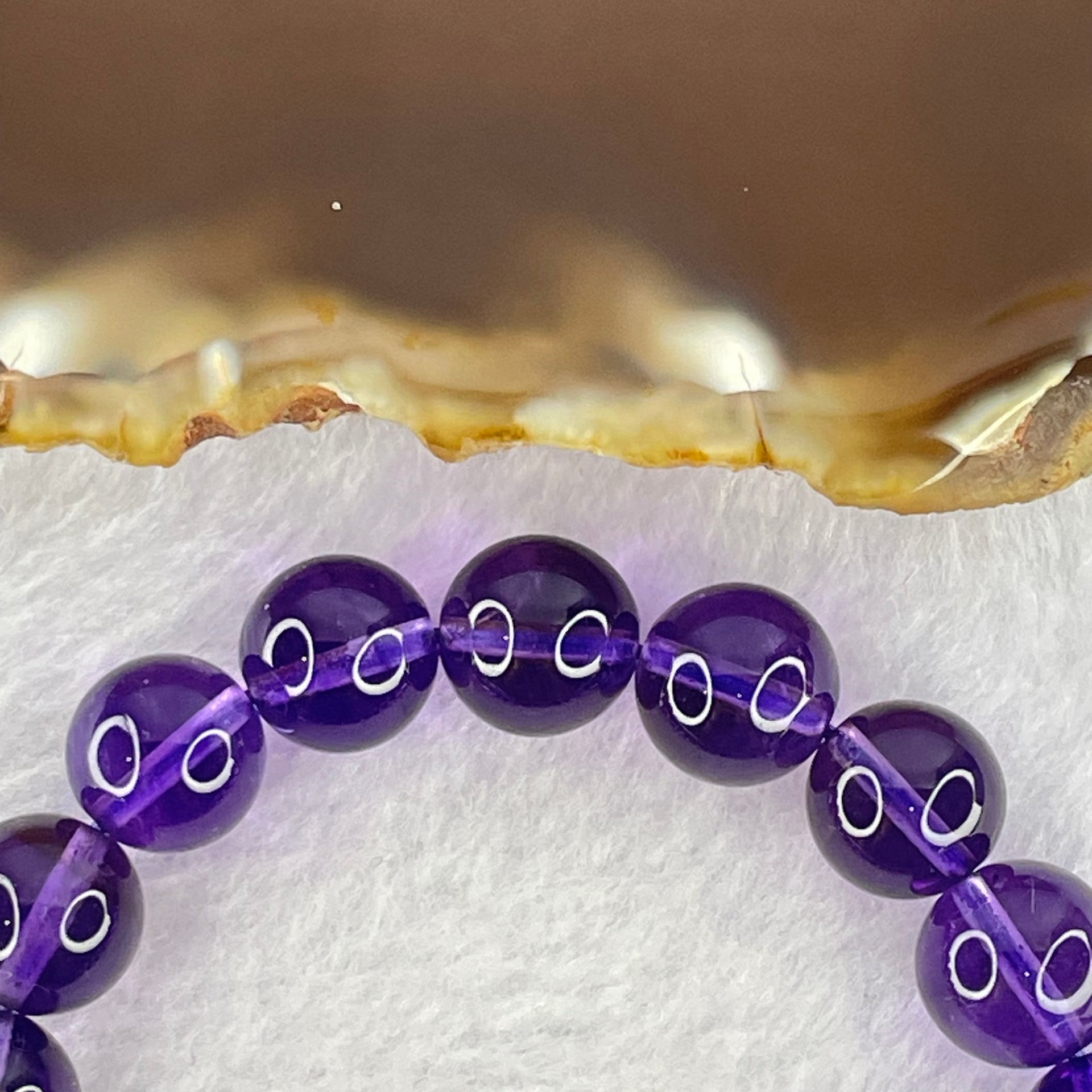 Very Good Grade Natural Amethyst Bracelet 24.96.g 16cm 9.5mm 20 Beads - Huangs Jadeite and Jewelry Pte Ltd