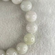 Type A Light Green with Slight Light Lavender Jadeite Beads Bracelet 55.30g 16cm 12.7mm 16 Beads - Huangs Jadeite and Jewelry Pte Ltd