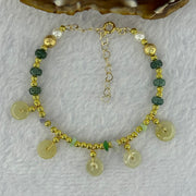 Type A Yellowish Green Donuts 9.6 by 2.6mm 5pcs, Blueish Green, Green and Lavender Jadeite Bracelet 7.26g - Huangs Jadeite and Jewelry Pte Ltd