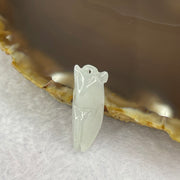 Type A Lavender Icy Jadeite Cicada 24.4 by 10.1 by 5.4mm 2.02g - Huangs Jadeite and Jewelry Pte Ltd