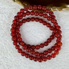 Natural Carnelian Agate Necklace 天然红玉髓玛瑙手链 for Balancing Mind Body Spirit, Removes Negativity, Restores Hope and Enthusiasm 28.51g 6.4mm 89 Beads 53cm Elastic - Huangs Jadeite and Jewelry Pte Ltd