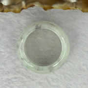 Type A Light Grey with Grey Wuji Piao Hua Jadeite Ring 10.22g 13.3 by 4.4mm US8.5 HK19 - Huangs Jadeite and Jewelry Pte Ltd