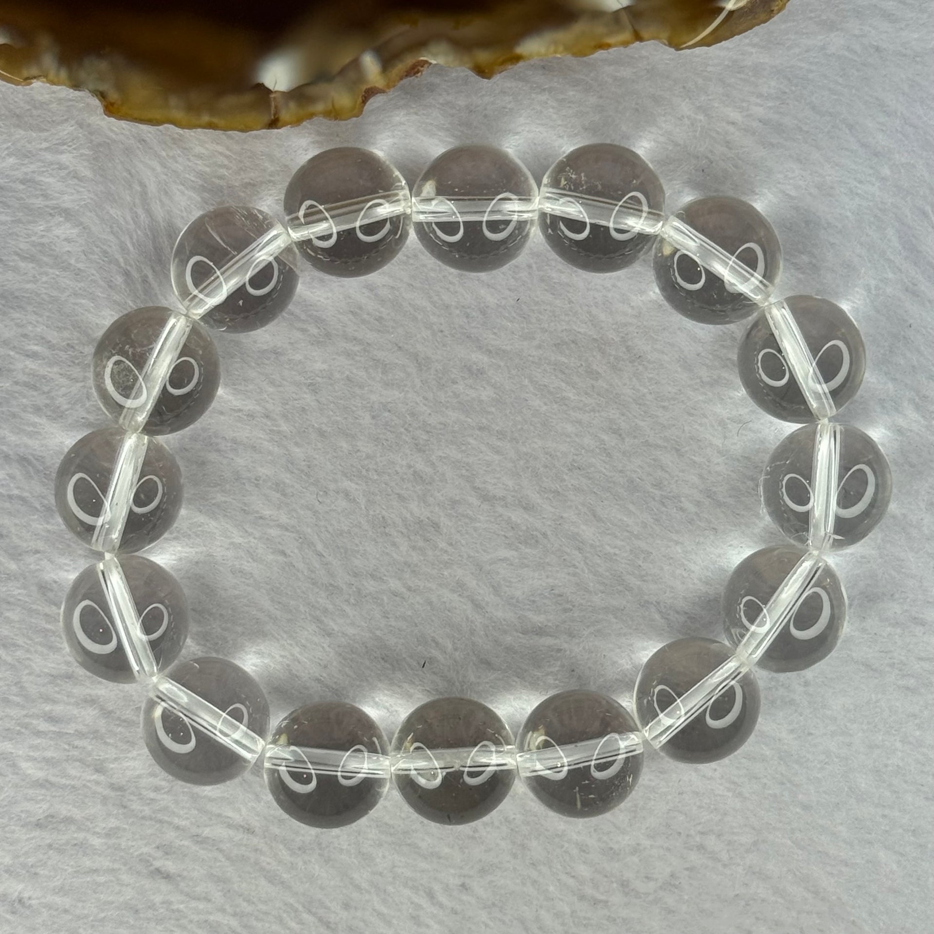 Natural Clear Quartz Beads Bracelet 天然白水晶手链 45.93g 17.5cm 12.9mm 16 Beads - Huangs Jadeite and Jewelry Pte Ltd