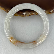 Type A Faint Green Lavender with Brownish Red Patches Jadeite Bangle Internal Diameter 54.1mm 49.27g 9.9 by 9.5mm (Slight Internal Line) - Huangs Jadeite and Jewelry Pte Ltd