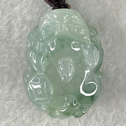 Type A Lavender with Blueish Green Piao Hua Jadeite Male Pixiu String Bracelet 10.87g 24.0 by 18.2 by 14.2mm - Huangs Jadeite and Jewelry Pte Ltd