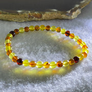Natural Mixed Color Amber Beads Bracelet 2.53g 16cm 5.2mm 38 Beads - Huangs Jadeite and Jewelry Pte Ltd