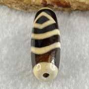 Natural Powerful Tibetan Old Oily Water Pattern One Eye Vajra With Nectar Vessel Treasure Bottle Agate Bead Heavenly Master (Tian Zhu) 天珠 8.83g 38.0 by 12.3mm - Huangs Jadeite and Jewelry Pte Ltd