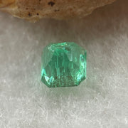 Natural Colombia Vivid Green Emerald (Beryl) Cut-Cornered Square Step cut 0.47ct 4.4 by 4.2 by 3.5mm - Huangs Jadeite and Jewelry Pte Ltd