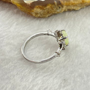 Natural Teardrop Opal 7.5 by 6.0 by 4.0mm with Crystals In S925 Sliver Ring (Adjustable Size) 1.79g - Huangs Jadeite and Jewelry Pte Ltd