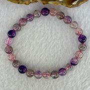 Natural Super 7 Beads Bracelet 13.08g 15.5cm 7.4mm 26 Beads - Huangs Jadeite and Jewelry Pte Ltd