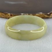Type A Yellowish Green Jadeite Bangle Internal Diameter 52.8mm 28.01g 14.3 by 4.1mm (Slight Internal Line) - Huangs Jadeite and Jewelry Pte Ltd