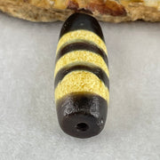 Natural Powerful Tibetan Old Oily Agate 3 Lines Dzi Bead Heavenly Master (Tian Zhu) 三行天诛 5.80g 29.2 by 11.2mm - Huangs Jadeite and Jewelry Pte Ltd