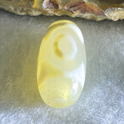 Natural Powerful Tibetan Old Oily Agate 3 Eyes Dzi Bead Heavenly Master (Tian Zhu) 三眼天诛 2.94g 19.6 by 10.0mm - Huangs Jadeite and Jewelry Pte Ltd