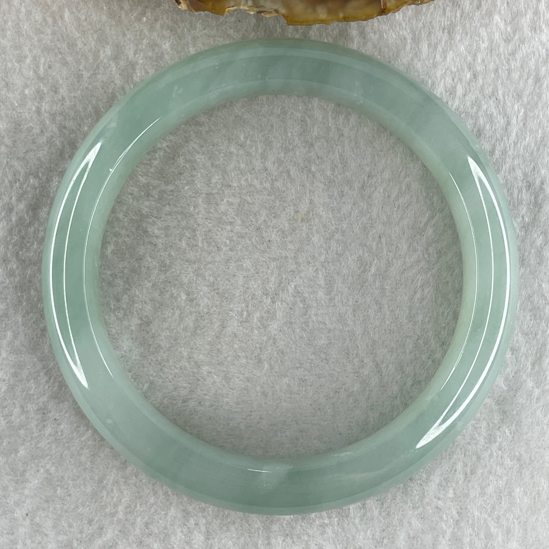 High Quality Type A Natural Icy Sky Blue Jadeite Bangle 55.40g Internal Diameter 58.2mm 11.2 by 9.3mm (Close to Perfect) - Huangs Jadeite and Jewelry Pte Ltd