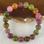 Good Grade Natural Tourmaline Crystal Bracelet 电气石 27.84g 15.5cm 9.8mm 19 Beads - Huangs Jadeite and Jewelry Pte Ltd