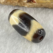 Natural Powerful Tibetan Old Oily Agate Tiger Tooth Daluo Dzi Bead Heavenly Master (Tian Zhu) 虎呀天诛 3.04g 19.9 by 10.1mm - Huangs Jadeite and Jewelry Pte Ltd