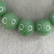 Rare Type A Burmese Apple Green Jade Jadeite Beads Bracelet 76.93g 14.8mm 14 beads 16cm - Huangs Jadeite and Jewelry Pte Ltd