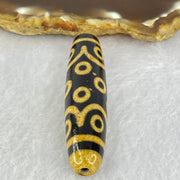 Natural Powerful Tibetan Old Oily Dark and Light Brown Agate 15 Eyes Dzi Bead Heavenly Master (Tian Zhu) 十五眼天诛 14.93g 58.5 by 13.0mm - Huangs Jadeite and Jewelry Pte Ltd