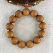 Certified Natural Sandalwood Beads Bracelet 43.90g 18cm 18.0mm 13Beads - Huangs Jadeite and Jewelry Pte Ltd