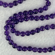 Good Grade Natural Amethyst Necklace 39.51g 7.3mm 79 Beads - Huangs Jadeite and Jewelry Pte Ltd
