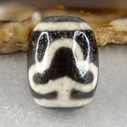 Natural Powerful Tibetan Old Oily Agate Double Bodhi Tree Dzi Bead Heavenly Master (Tian Zhu) 菩提树天珠 4.85g 17.5 by 13.5mm - Huangs Jadeite and Jewelry Pte Ltd