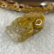 Natural Golden Rutilated Quartz Pixiu Charm 14.72g 35.0 by 18.1 by 14.6mm - Huangs Jadeite and Jewelry Pte Ltd