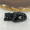 Type A Opaque Black Omphasite Jadeite Tiger Pendant A货墨翠老虎牌 18.54g 38.1 by 19.0 by 15.0 mm - Huangs Jadeite and Jewelry Pte Ltd