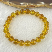 Natural Purple Honey Amber Beads Bracelet 天然紫蜜琥珀手链 5.95g 7.8mm 23 Beads - Huangs Jadeite and Jewelry Pte Ltd