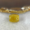 Good Grade Natural Golden Rutilated Quartz Crystal Lulu Tong Barrel 天然金顺发晶水晶露露通桶 
3.31g 13.5 by 11.9mm - Huangs Jadeite and Jewelry Pte Ltd