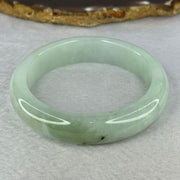 Type A Light Green Jadeite Bangle Internal Diameter 57.2mm 67.19g 14.0 by 8.9mm (Slight Internal Line) - Huangs Jadeite and Jewelry Pte Ltd