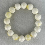 Natural Tridacna Sea Shell Beads Bracelet 46.38g 17cm 12.5mm 16 Beads - Huangs Jadeite and Jewelry Pte Ltd